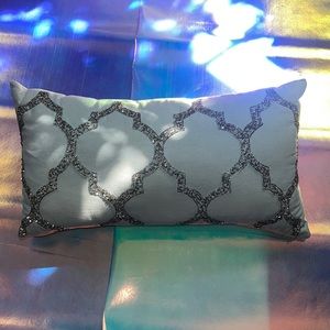 Blue Sequin Throw Pillow